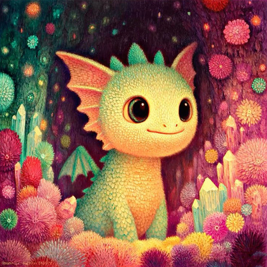 Diamond Painting - Full Square - Dragon In The Cave (30*30CM)