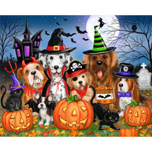 Load image into Gallery viewer, Diamond Painting - Full Round - Halloween Dog (50*40CM)