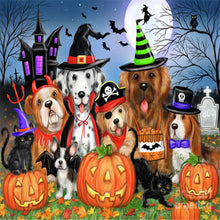 Load image into Gallery viewer, Diamond Painting - Full Round - Halloween Dog (50*40CM)
