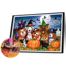 Load image into Gallery viewer, Diamond Painting - Full Round - Halloween Dog (50*40CM)