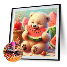 Load image into Gallery viewer, Diamond Painting - Full Square - Bear Eating Watermelon (30*30CM)