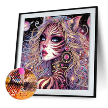Load image into Gallery viewer, Diamond Painting - Partial Special Shaped - Elf Cat Beauty (30*30CM)