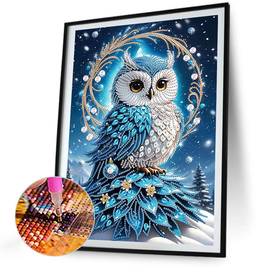 Diamond Painting - Partial Special Shaped - Owl (30*40CM)