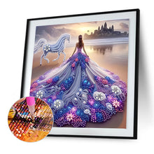 Load image into Gallery viewer, Diamond Painting - Partial Special Shaped - Dress Skirt Girl (30*30CM)