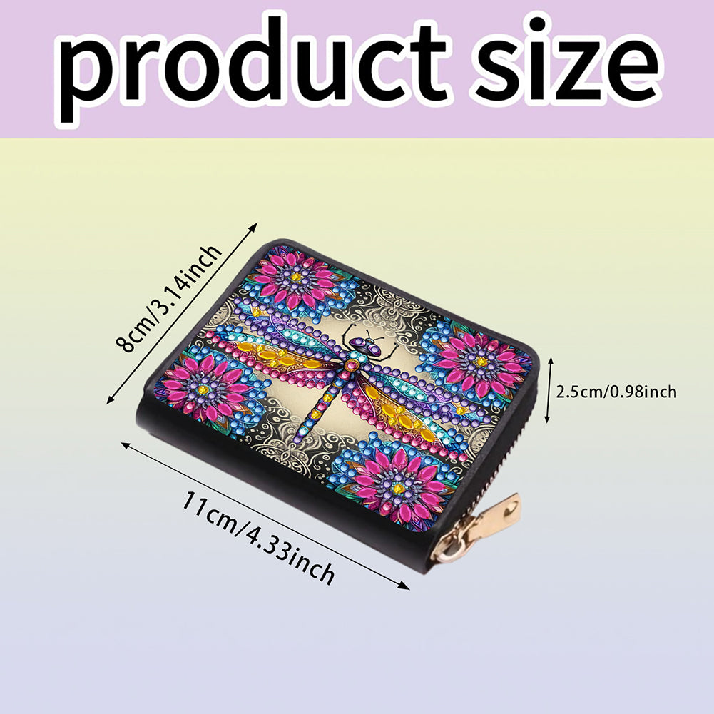 Diamond Painting Card Holder Coin Purse Diamond Art Wallet Pouch for Women (B)