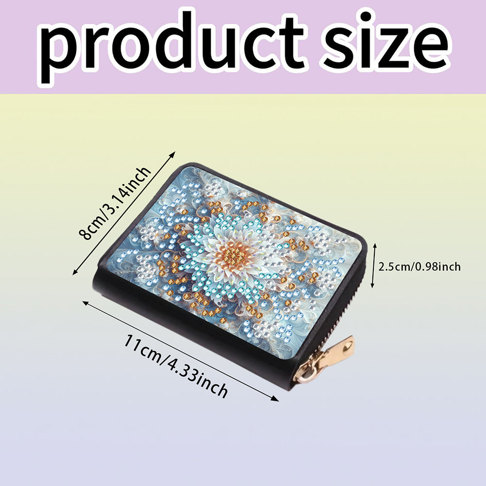 Diamond Painting Card Holder Coin Purse Diamond Art Wallet Pouch for Women (C)