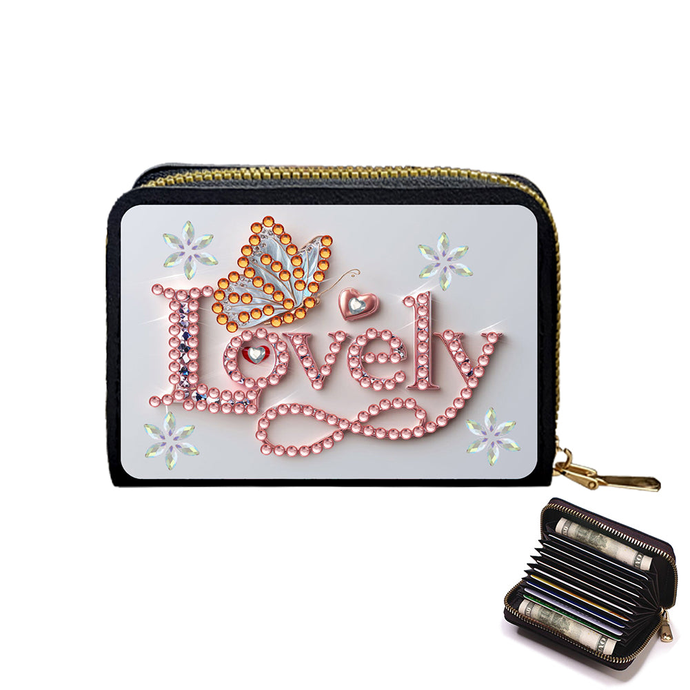 Diamond Painting Card Holder Coin Purse Diamond Art Wallet Pouch for Women (G)