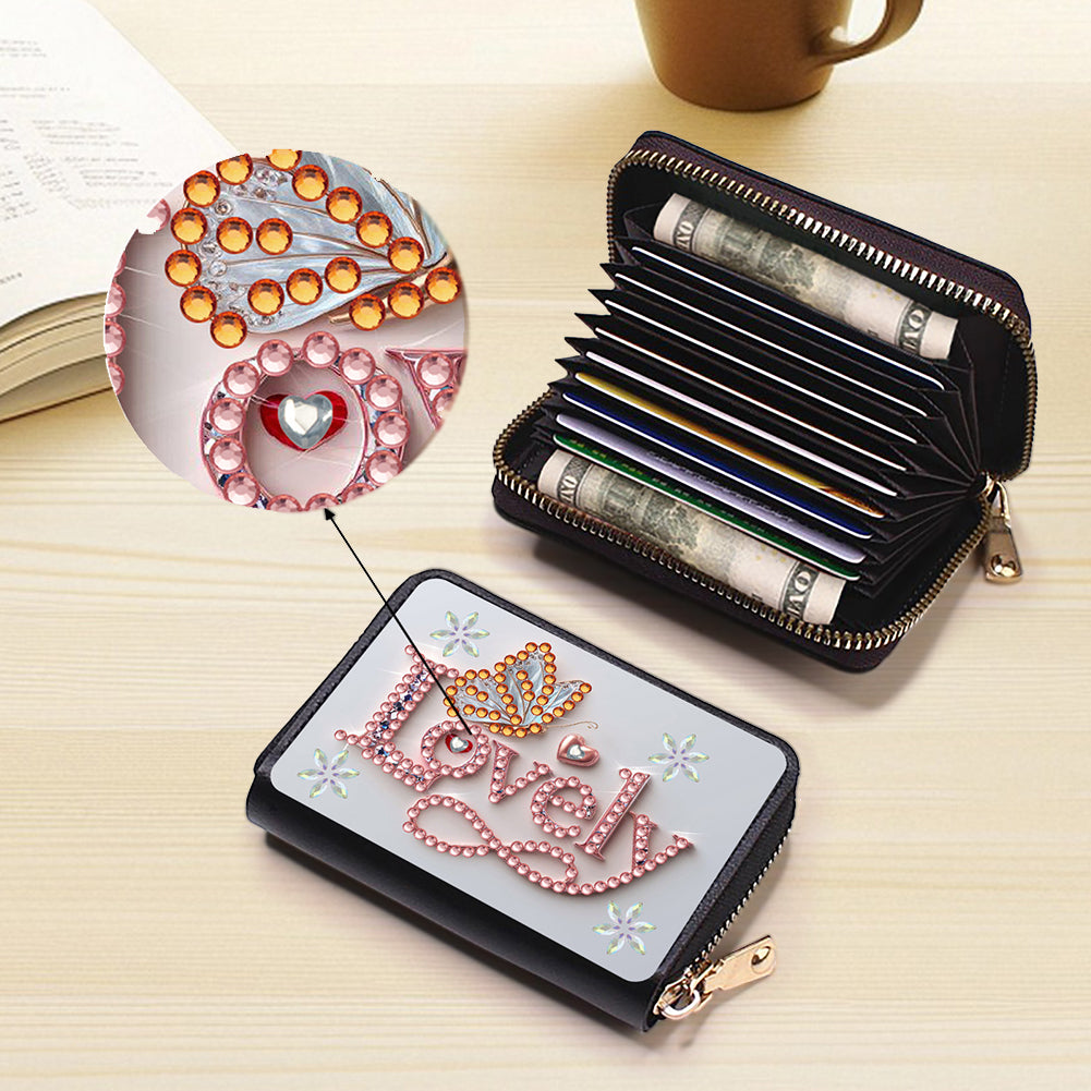 Diamond Painting Card Holder Coin Purse Diamond Art Wallet Pouch for Women (G)