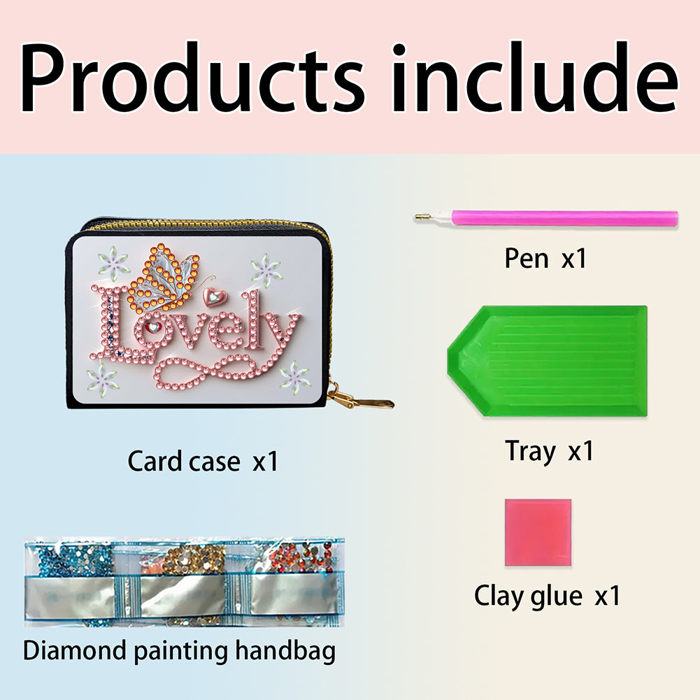 Diamond Painting Card Holder Coin Purse Diamond Art Wallet Pouch for Women (G)