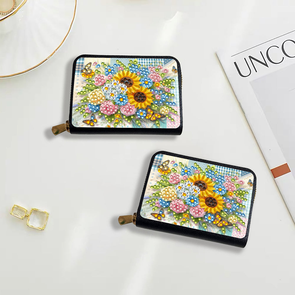 Diamond Painting Card Holder Coin Purse Diamond Art Wallet Pouch for Women (M)