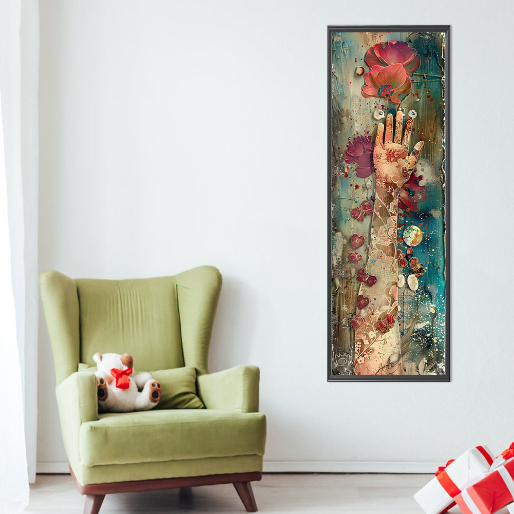 AB Diamond Painting - Full Round - Flowers And Arms (30*90CM)
