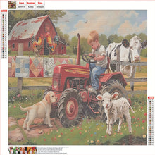 Load image into Gallery viewer, Diamond Painting - Full Round - Farm Child (50*40CM)