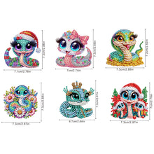 Load image into Gallery viewer, 6Pcs DIY Diamond Painting Refrigerator Magnets Diamond Art Kits (Snake)