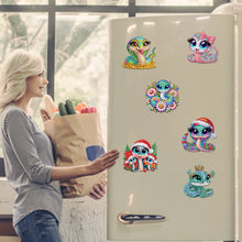 Load image into Gallery viewer, 6Pcs DIY Diamond Painting Refrigerator Magnets Diamond Art Kits (Snake)