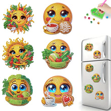 Load image into Gallery viewer, 6Pcs DIY Diamond Painting Refrigerator Magnets Diamond Art Kits for Adults (Sun)