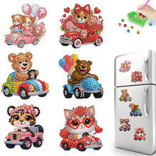 Load image into Gallery viewer, 6Pcs DIY Diamond Painting Refrigerator Magnets Diamond Art Kits (Animal)