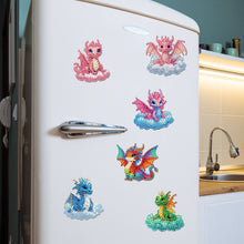 Load image into Gallery viewer, 6Pcs DIY Diamond Painting Refrigerator Magnets Diamond Art Kits (Dragon)