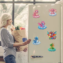 Load image into Gallery viewer, 6Pcs DIY Diamond Painting Refrigerator Magnets Diamond Art Kits (Dragon)