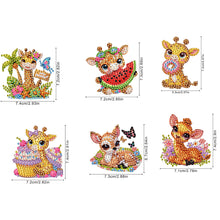 Load image into Gallery viewer, 6Pcs DIY Diamond Painting Refrigerator Magnets Diamond Art Kits (Giraffe)