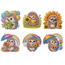 Load image into Gallery viewer, 6Pcs DIY Diamond Painting Refrigerator Magnets Diamond Art Kits (Hedgehog)