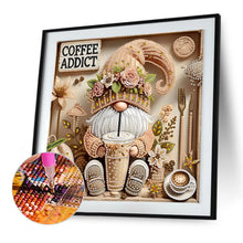 Load image into Gallery viewer, Diamond Painting - Partial Special Shaped - Coffee Gnome (30*30CM)
