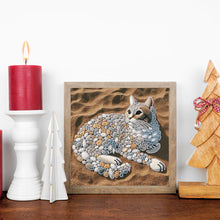 Load image into Gallery viewer, Diamond Painting - Partial Special Shaped - Abstract Pebble Cat (30*30CM)