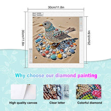 Load image into Gallery viewer, Diamond Painting - Partial Special Shaped - Abstract Pebble Bird (30*30CM)