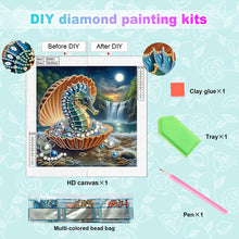 Load image into Gallery viewer, Diamond Painting - Partial Special Shaped - Jewelry Seahorse (30*30CM)