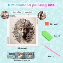 Load image into Gallery viewer, Diamond Painting - Partial Special Shaped - Abstract Egyptian Portrait (30*30CM)
