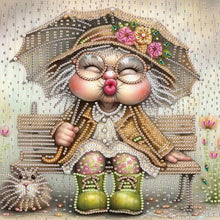 Load image into Gallery viewer, 4 Pcs Diamond Painting - Partial Special Shaped - Grandma (30*30CM)