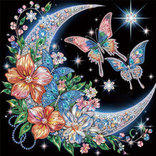 Load image into Gallery viewer, 4 Pcs Diamond Painting - Partial Special Shaped - Crescent Butterfly (30*30CM)