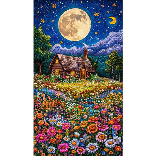 AB Diamond Painting - Full Round - Flower Sea Hut (40*70CM)