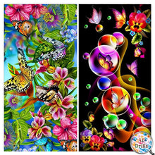 Load image into Gallery viewer, 2 Pcs Diamond Painting - Full Round - Flowers (40*80CM)