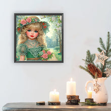 Load image into Gallery viewer, Diamond Painting - Partial Special Shaped - Elegant Little Girl (30*30CM)