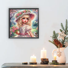 Load image into Gallery viewer, Diamond Painting - Partial Special Shaped - Elegant Little Girl (30*30CM)