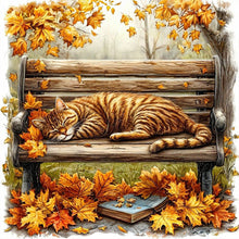 Load image into Gallery viewer, AB Diamond Painting - Full Round - Autumn Kitten (40*40CM)