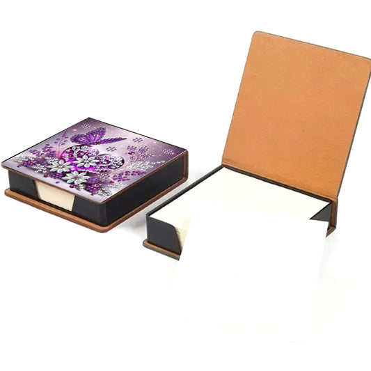 Leather 5D Diamond Painting Kit Note Box DIY Diamond Art Notepad Box (B)