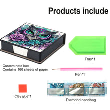 Load image into Gallery viewer, Leather 5D Diamond Painting Kit Note Box DIY Diamond Art Notepad Box (D)