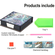 Load image into Gallery viewer, Leather 5D Diamond Painting Kit Note Box DIY Diamond Art Notepad Box (F)