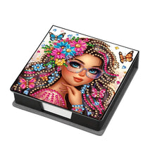 Load image into Gallery viewer, Wooden Diamond Painting Kit Note Box with 160 Sheets Diamond Art Notepad Box (I)