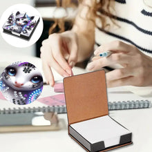 Load image into Gallery viewer, Wooden Diamond Painting Kit Note Box with 160 Sheets Diamond Art Notepad Box (N)