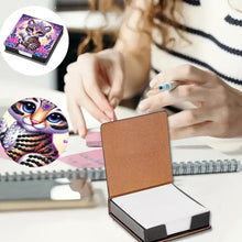 Load image into Gallery viewer, Wooden Diamond Painting Kit Note Box with 160 Sheets Diamond Art Notepad Box (P)
