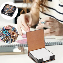 Load image into Gallery viewer, Wooden Diamond Painting Kit Note Box with 160 Sheets Diamond Art Notepad Box (Y)
