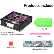 Load image into Gallery viewer, Wooden Diamond Painting Kit Note Box with 160 Sheets Diamond Art Notepad Box (Z)