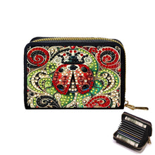Load image into Gallery viewer, Diamond Painting Card Holder Coin Purse Diamond Art Wallet Pouch for Women (J)