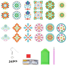 Load image into Gallery viewer, 12 Pairs Diamond Painting Earrings DIY Diamond Art Earrings for Adults (A)