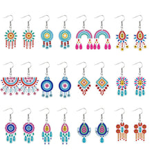 Load image into Gallery viewer, 12 Pairs Diamond Painting Earrings DIY Diamond Art Earrings for Adults (B)