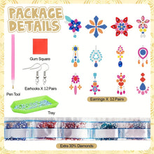 Load image into Gallery viewer, 12 Pairs Diamond Painting Earrings DIY Diamond Art Earrings for Adults (C)