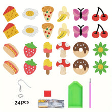 Load image into Gallery viewer, 12 Pairs Diamond Painting Earrings DIY Diamond Art Earrings for Adults (D)