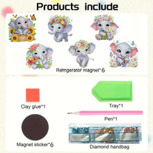 Load image into Gallery viewer, 6Pcs Diamond Painting Refrigerator Magnets Diamond Art Kits for Adults (A)